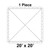 20' x 20' Classic Pole Tent, 1 Piece, 16 oz. Ratchet Top, Solid White