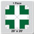 20' x 20' Master Series Frame Tent, 1 Piece, 16 oz. Ratchet Top, White and Forest Green, top view illustration of the tent with color-coded sections and labeled dimensions.