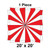 20' x 20' Master Series Peak Tent, 1 Piece, 16 oz. Ratchet Top, White and Red, with red and white striped design.