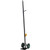 12' Frame Tent Jack, a tall black adjustable pole with wheels at the base and a cord attached for easy mobility and setup.