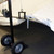 12' Frame Tent Jack, portable tent support and stabilization wheel with adjustable height mechanism.
