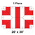 20' x 30' Master Series Frame Tent, 1 Piece, 16oz. Ratchet Top, White and Red, with a diagram showing the tent's structure and color pattern.