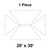 20' x 30' Master Series Peak Tent, 1 Piece, 16oz. Ratchet Top, Solid White, tent layout diagram.