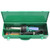 Hand Held Heat Sealer Kit, green plastic case with electric sealer and accessories inside