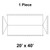 20' x 40' Gable Frame Tent, 1 Piece, 16 oz. Ratchet Top, Solid White, detailed schematic drawing of the tent layout with clear dimensions and structural design features.