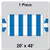 20' x 40' Gable Frame Tent, 1 Piece, 16 oz. Ratchet Top, White and Blue, with a striped pattern exterior