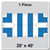 20' x 40' Master Series Frame Tent, 1 Piece, 16oz. Ratchet Top, White and Blue, viewed from above showing the rectangular tent with blue and white sections in a pattern.
