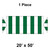 20' x 50' Gable Frame Tent, 1 Piece, 16 oz. Ratchet Top, White and Forest Green