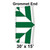 30' x 15' Classic Series Frame Tent Grommet End, 16 oz. Ratchet Top, White and Forest Green, diagram showing the grommet end design of the outdoor event tent.
