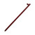 18" x 5/8" Red Tent Pin, image of a long red metal tent stake with a T-shaped top for securing tents.