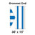 30' x 15' Gable Frame Tent Grommet End, 16 oz. Ratchet Top, White and Blue, illustrating the grommet end and ratchet top features of the outdoor event tent.