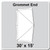 30' x 15' Master Series Frame Tent Grommet End, 16 oz. Ratchet Top, Solid White, with detailed grommet placement diagram.