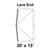 30' x 15' Master Series Frame Tent Lace End, 16 oz. Ratchet Top, Solid White, with detailed diagram of the lace end and tent dimensions.