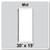 30' x 15' Master Series Frame Tent Mid, 16 oz. Ratchet Top, Solid White, with diagram showing the size and layout of the tent.