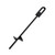 15" x 1/2" Auger Stake, black metal landscape tool with a screw-shaped auger and a sturdy handle for gardening or staking.