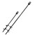30" x 5/8" Auger Stake, two black metal auger stakes with spiral screw tips and ergonomic handles for secure anchoring and easy installation.
