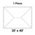 30' x 40' Classic Pole Tent, 1 Piece, 16 oz. Ratchet Top, Solid White, product image showing the layout and specifications of the large outdoor event tent.