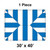 30' x 40' Classic Pole Tent, 1 Piece, 16 oz. Ratchet Top, White and Blue, outdoor event tent with striped pattern and durable fabric for gatherings.