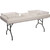 2/3 Depth Extension Kit for White Fill 'N Chill Table, image of extension kit with two clear plastic compartments on a white rectangular base with black metal legs.