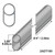 8'4" - Aluminum Double Tube, technical drawing of cylindrical aluminum double tube with dimensions and cross-sectional view