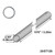 10'6" - Aluminum Single Tubing, technical illustration showing a cylindrical aluminum tube measuring 10 feet 6 inches in length with a diameter of 2 inches, and an included circular ring for size reference.