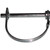 2-1/2 inch Pin & Bail, metal pin and bail with a circular loop and side mounting bracket for secure fastening.