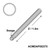 5' Medium Duty Aluminum Insert, cylindrical silver metal tube with swage at one end and a circular clamp at the top, 5 feet long.