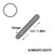 3.5' Galvanized Insulated Swage, cylindrical metal fitting for cable termination with a matching ring for securing.