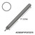 7' Galvanized Side Pole, a cylindrical galvanized metal pole with a circular base, measuring 7 feet (2.1 meters) in length for fencing or construction projects.