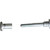 Center Mast Shoulder Pin, image of a metal pin with a flange on one end and a threaded shaft on the other.