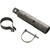 Pinnacle Rail Curtain Fitting, image of curtain rod support with mounting hardware including a tube, clamp, and screw.