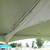 10' Water Gutter for Pinnacle, installed under a tent canopy to direct rainwater runoff.