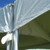 15' Water Gutter for Pinnacle, close-up of the water gutter system attached to a tent or canopy structure.