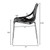 Black Parma Birch Stencil Chair, side view with measurements showing seat height, backrest height, and overall dimensions.