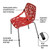 Red Parma Birch Stencil Chair
