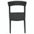 Black Bedford Modern Side Chair, front view of a sleek, modern black chair with a curved backrest and minimalist design.