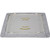 White Oxford Chair Pad, underside view showing non-slip rubber pads and cushion structure for added comfort.