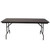 Celina Tent 6' Laminate Banquet Table, a black rectangular folding table with metal legs suitable for events and gatherings.