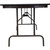 Celina Tent 8' Laminate Banquet Table, foldable black table with sturdy metal legs and dark laminate surface.