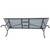 8' x 30" Resin Banquet Table, viewed from above showing the sturdy black metal frame and textured resin surface suitable for events and gatherings.