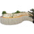 Celina Tent 3' x 8' Serpentine Table, beige table with pleated skirt and greenery decorations.