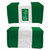 4' Easy Access Full Dye-Sublim table cover, green and white fabric with Gift Tree logo in the center.