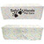Custom printed 8\' easy access table cover with a cut in the back secured with hook & loop fasteners.