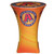 30'' x 42" Pedestal Tablecover, vibrant orange and yellow table cover with a circular logo and the text 'This is your turn' and 'There is your turn' on the top surface.
