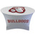 60\" x 29\" custom printed stretch table cover made from spandex polyester covering tabletop and legs. 60\" x 29\" custom printed stretch table cover made from spandex polyester covering tabletop and legs.