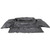6' x 6' x 6' Coil Tarp, Black heavy-duty coil tarp spread out flat for covering large objects or areas.