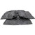 6' x 6' x 6' Coil Tarp, black heavy-duty water-resistant tarp with grommets for versatile outdoor protection and covering applications.