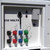 Compressor and electrical access panel to control settings. Compressor and electrical access panel to control settings.