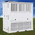 HVAC unit side panel with air vents to distribute air evenly.