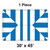 30' x 45' Classic Pole Tent, 1 Piece, 16 oz. Ratchet Top, White and Blue, with striped pattern and reinforced edges for outdoor events.